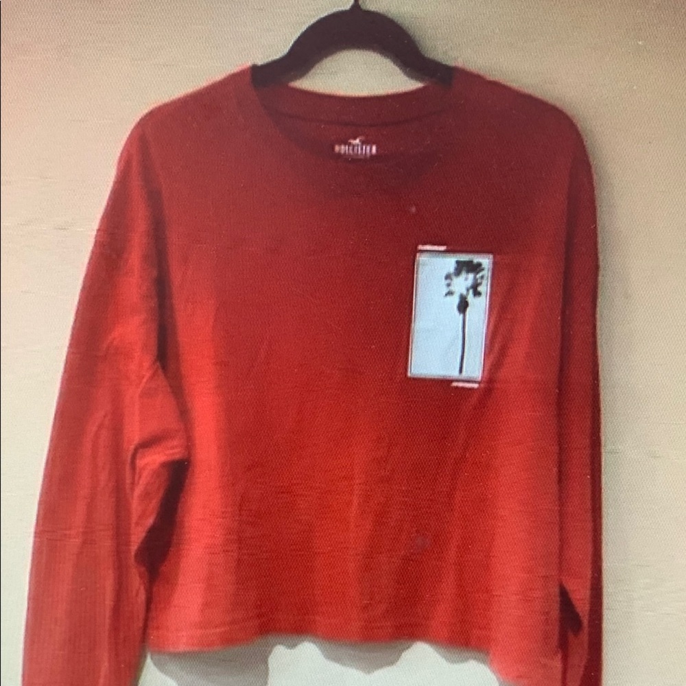 Hollister Red Long Sleeve Shirt